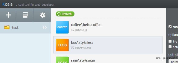 Koala - A GUI Application for LESS, Sass, Compass and CoffeeScript compilation